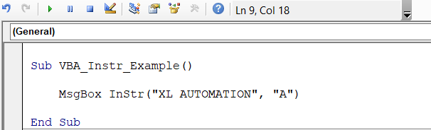VBA Instr